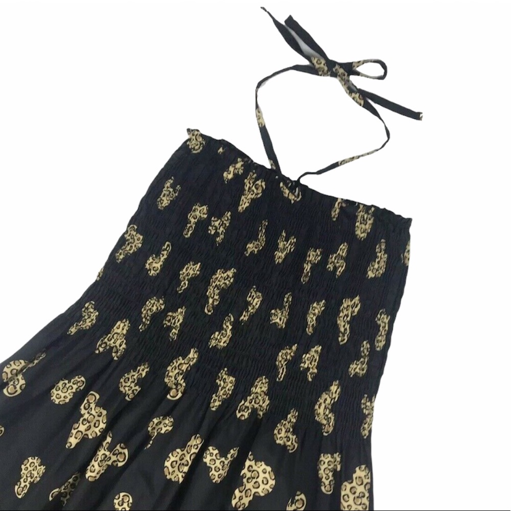 Walt Disney Black Mickey Mouse Midi Dress Size S - Picture 2 of 7